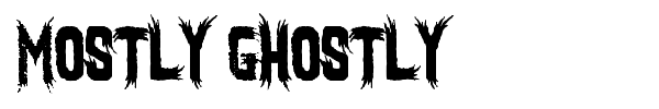 Mostly Ghostly font preview